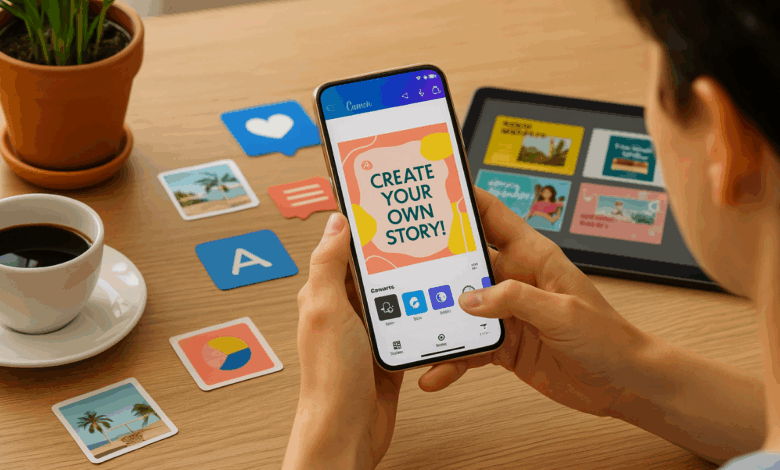 شرح استخدام تطبيق Canva