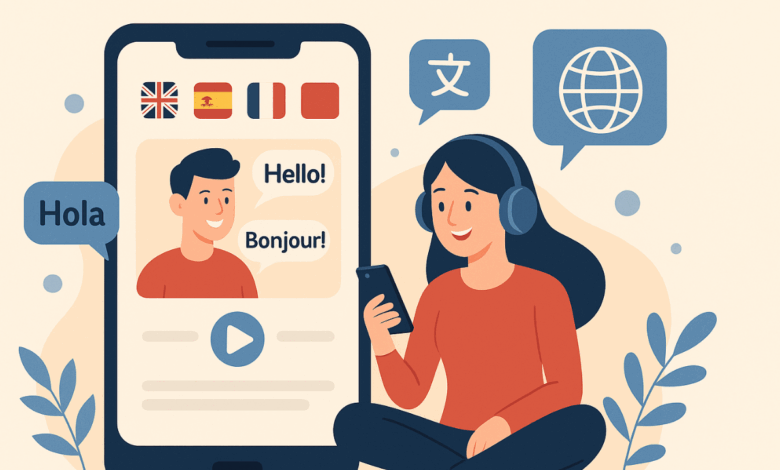 تطبيق Mondly لتعلم الإنجليزية، الإسبانية
