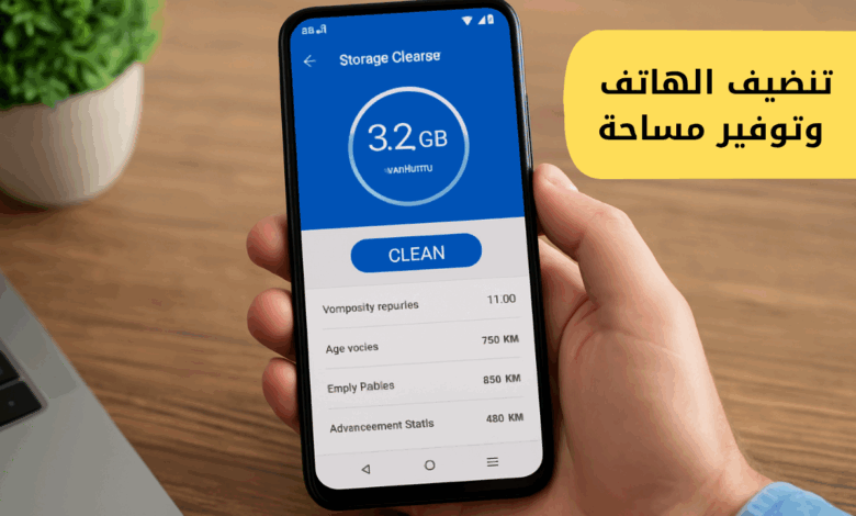 منظف هاتف لتقليل المساحة