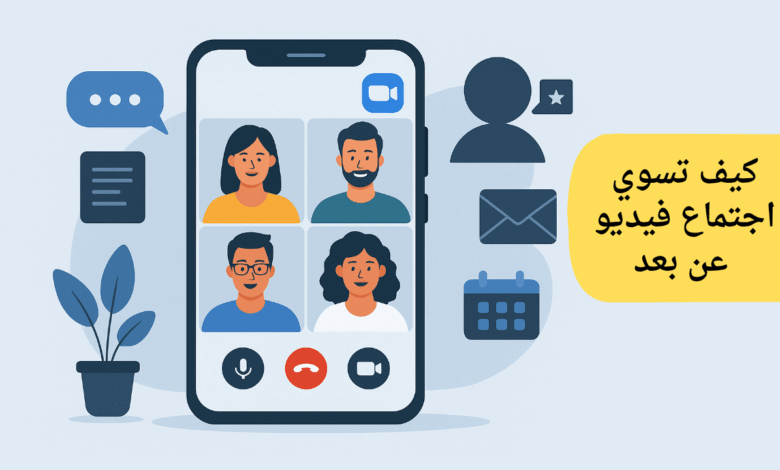 طريقة عمل اجتماع عن بعد من الهاتف